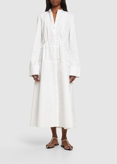 Jil Sander Heavy Cotton Poplin Midi Shirt Dress