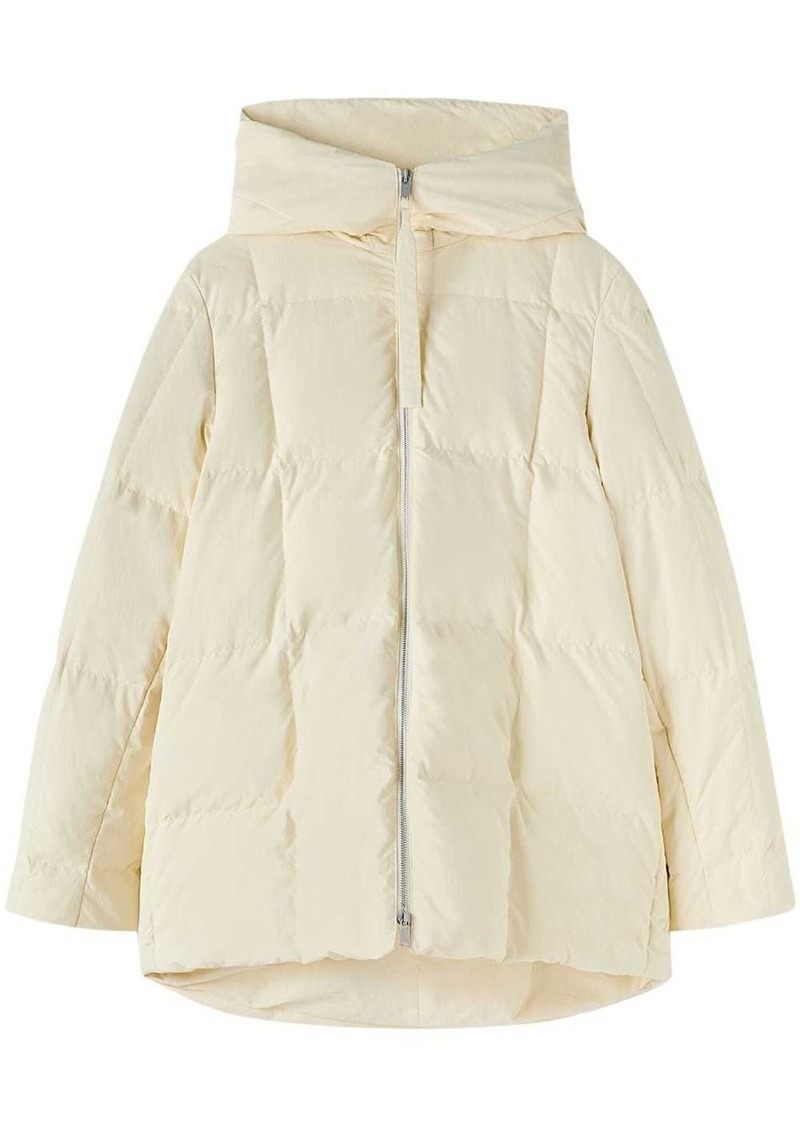 Jil Sander hooded quilted down jacket