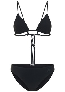 Jil Sander Jersey Logo Twisted Triangle Bikini Set