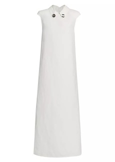 Jil Sander Jewel-Embellished Maxi Shift Dress
