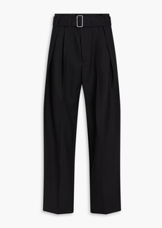 Jil Sander - Belted pleated wool-twill pants - Black - IT 46