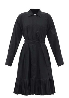 Jil Sander - Belted Taffeta Shirt Dress - Womens - Black