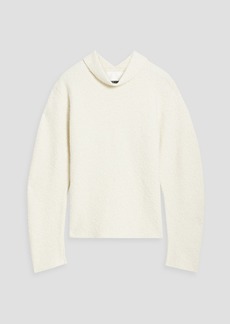 Jil Sander - Bouclé-knit turtleneck sweater - White - FR 34