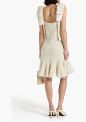 Jil Sander - Bow-embellished bouclé-knit mohair-blend dress - White - FR 32