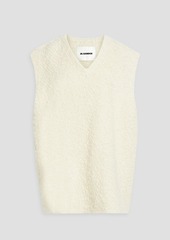 Jil Sander - Bow-embellished bouclé-knit mohair-blend vest - White - FR 36