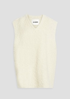Jil Sander - Bow-embellished bouclé-knit mohair-blend vest - White - FR 34