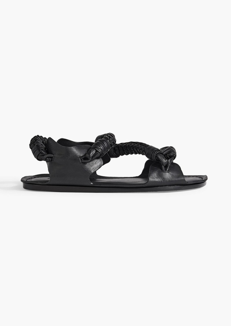 Jil Sander - Braided leather sandals - Black - EU 36