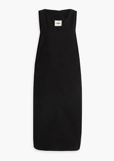 Jil Sander - Brushed cotton midi dress - Black - FR 36