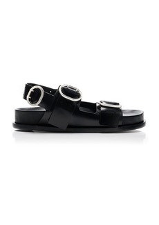 Jil Sander - Buckle-Detailed Leather Sandals - Black - IT 37 - Moda Operandi