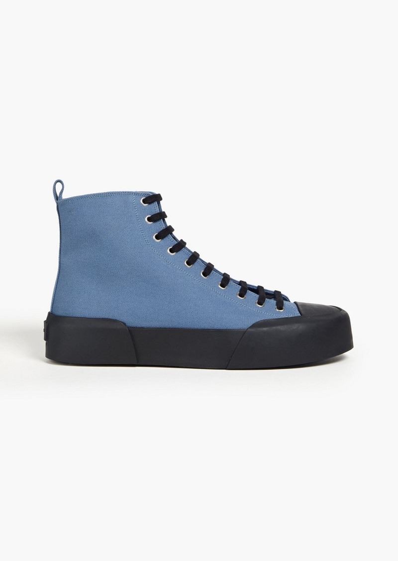 Jil Sander - Canvas high-top sneakers - Blue - EU 41