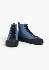 Jil Sander - Canvas high-top sneakers - Blue - EU 41