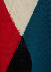 Jil Sander - Color-block intarsia cotton-blend sweater - White - FR 44