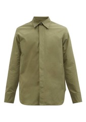 Jil Sander - Concealed-placket Cotton-poplin Shirt - Mens - Green