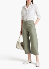 Jil Sander - Cropped cotton-canvas straight-leg pants - Green - FR 40