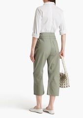 Jil Sander - Cropped cotton-canvas straight-leg pants - Green - FR 34