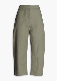 Jil Sander - Cropped cotton-canvas straight-leg pants - Green - FR 34