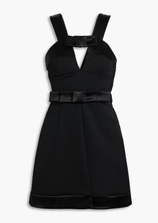 Jil Sander - Cutout bow-embellished wool-crepe mini dress - Black - FR 34