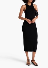 Jil Sander - Cutout ribbed wool midi dress - Black - FR 34