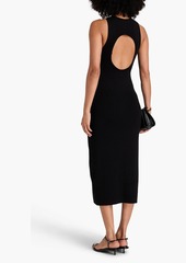 Jil Sander - Cutout ribbed wool midi dress - Black - FR 34