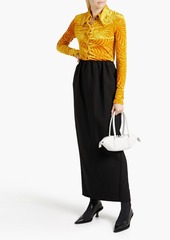 Jil Sander - Devoré-velvet shirt - Yellow - FR 34