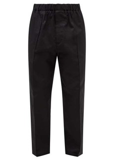 Jil Sander - Elasticated-waist Cotton-gabardine Trousers - Mens - Black