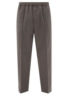 Jil Sander - Elasticated-waist Gabardine Trousers - Mens - Dark Grey