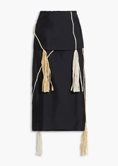 Jil Sander - Embellished twill midi skirt - Black - FR 34
