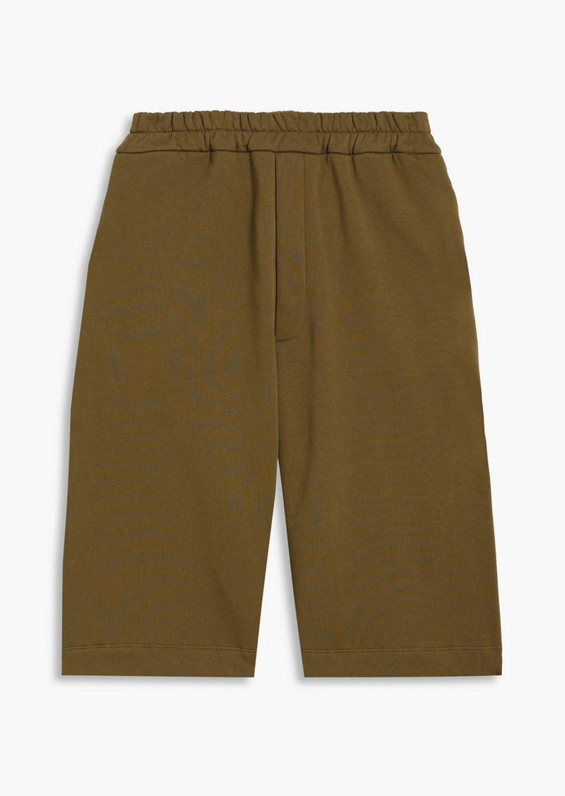 Jil Sander - French cotton-terry shorts - Green - S