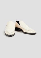 Jil Sander - Glossed-leather collapsible-heel loafers - White - EU 36