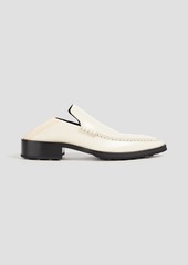 Jil Sander - Glossed-leather collapsible-heel loafers - White - EU 36