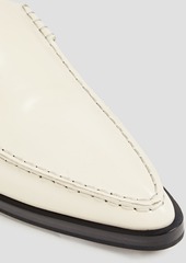 Jil Sander - Glossed-leather collapsible-heel loafers - White - EU 36