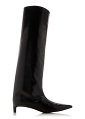 Jil Sander - Leather Knee Boots - Black - IT 38 - Moda Operandi