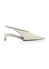 Jil Sander - Leather Slingback Pumps - Ivory - IT 38 - Moda Operandi