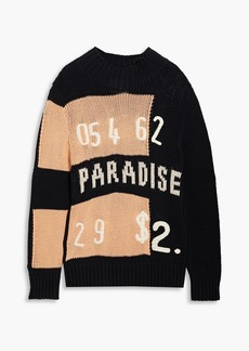 Jil Sander - Oversized embroidered cotton sweater - Black - FR 48