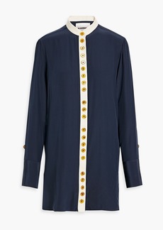 Jil Sander - Oversized silk crepe de chine blouse - Blue - FR 34