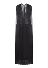 Jil Sander - Pleated Silk Maxi Dress - Black - EU 36 - Moda Operandi