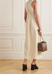 Jil Sander - Pointelle-knit wool and cotton-blend maxi dress - White - FR 42