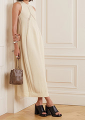 Jil Sander - Pointelle-knit wool and cotton-blend maxi dress - White - FR 42