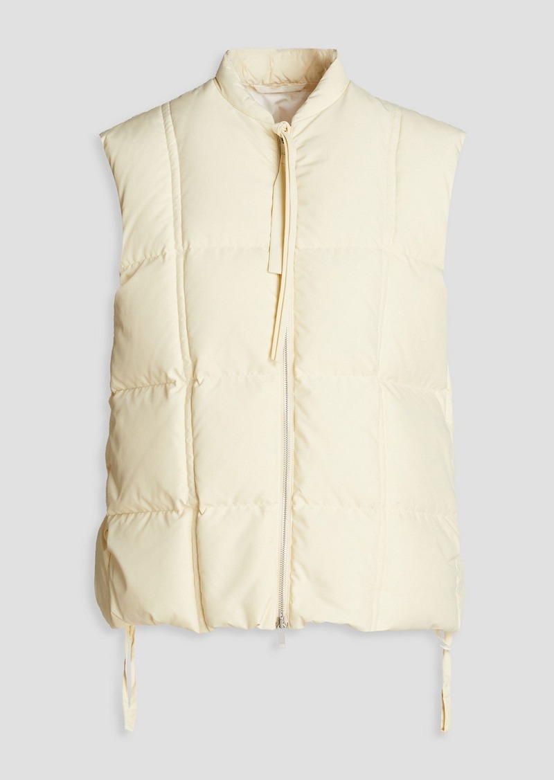 Jil Sander - Quilted ripstop down vest - White - XS