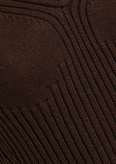 Jil Sander - Ribbed cotton-blend midi dress - Brown - FR 36