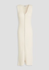 Jil Sander - Ribbed cotton midi dress - White - FR 32