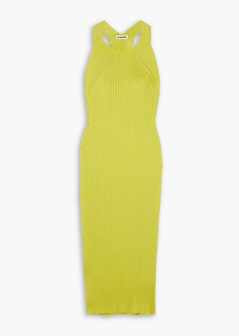 Jil Sander - Ribbed-knit midi dress - Green - FR 40