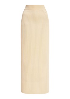 Jil Sander - Ribbed-Knit Midi Skirt - Neutral - EU 34 - Moda Operandi