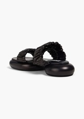 Jil Sander - Ruched leather platform sandals - Black - EU 36