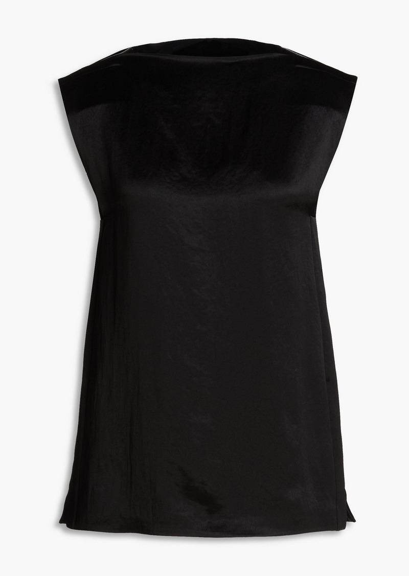 Jil Sander - Satin-crepe top - Black - FR 32