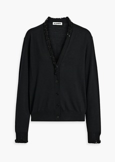 Jil Sander - Sequin-embellished wool cardigan - Black - FR 32