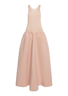 Jil Sander - Sleeveless Ribbed-Knit Maxi Dress - Pink - EU 38 - Moda Operandi