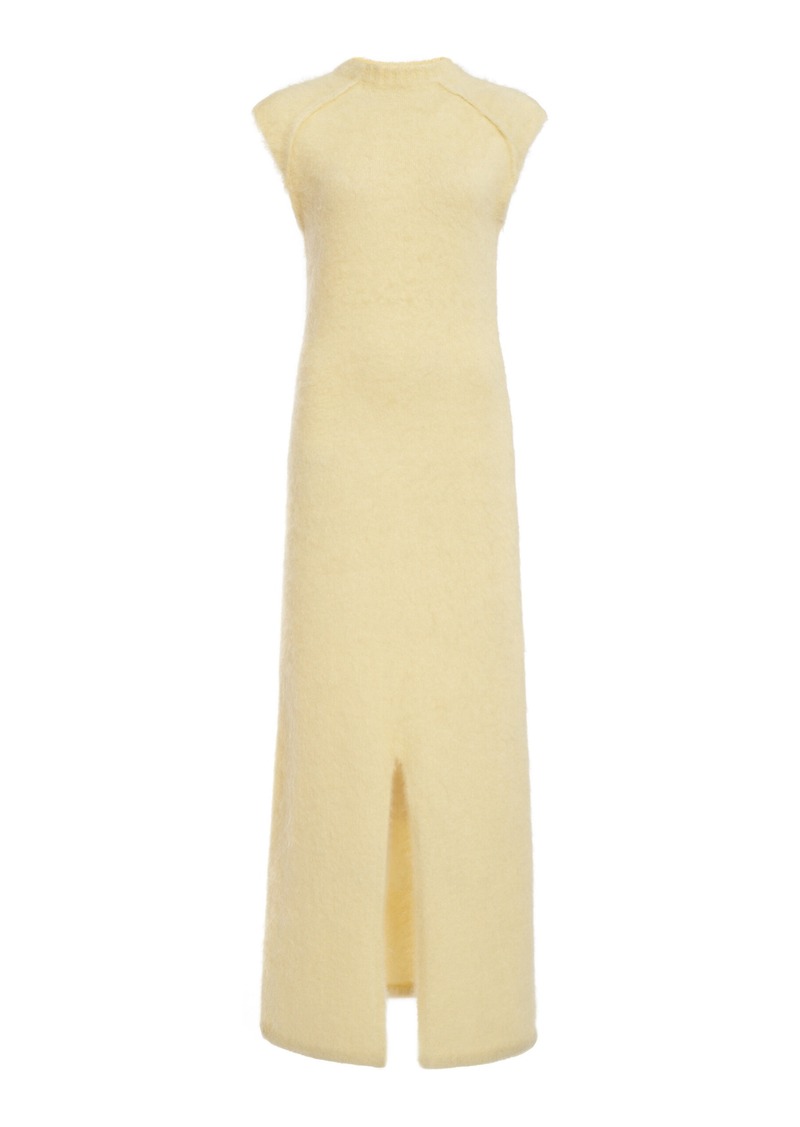 Jil Sander - Sleeveless Wool-Silk Midi Dress - Yellow - EU 32 - Moda Operandi