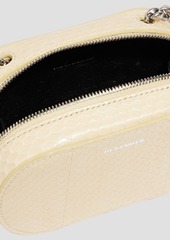 Jil Sander - Snake-effect leather shoulder bag - White - OneSize