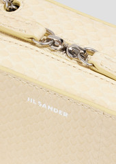 Jil Sander - Snake-effect leather shoulder bag - White - OneSize